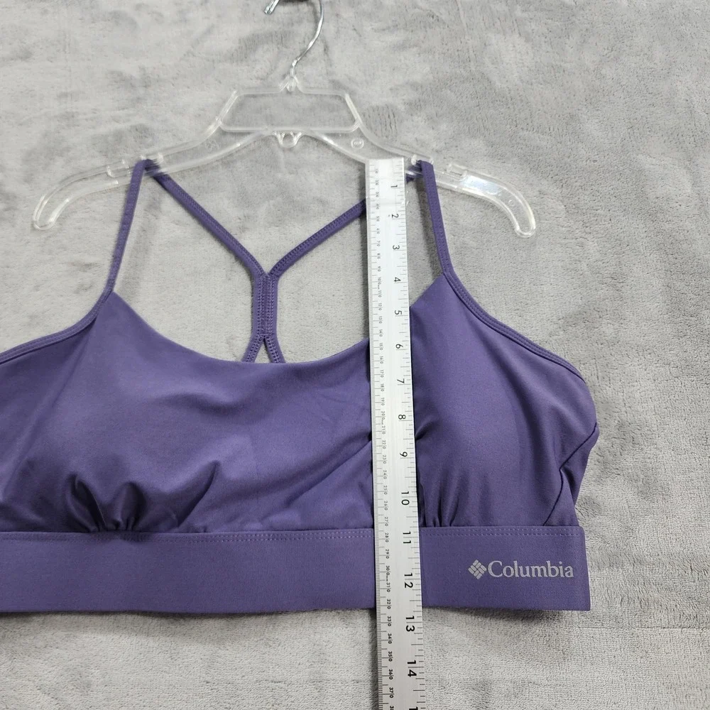 Columbia Sports Bra Womens XL Purple Low Impact Racerback Omni Tech Yoga Gym